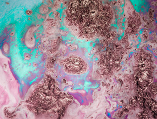 Obraz premium Ripples of agate. Treasury of art. Swirls of marble. Abstract fantasia with golden powder. Extra special and luxurious- ORIENTAL ART. Natural luxury.