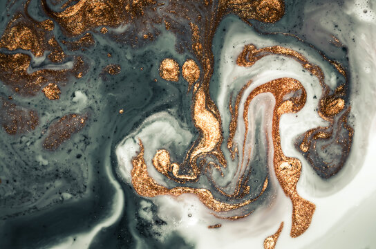 Natural luxury. Ripples of agate. Treasury of art. Swirls of marble. Abstract fantasia with golden powder. Extra special and luxurious- ORIENTAL ART. © CARACOLLA