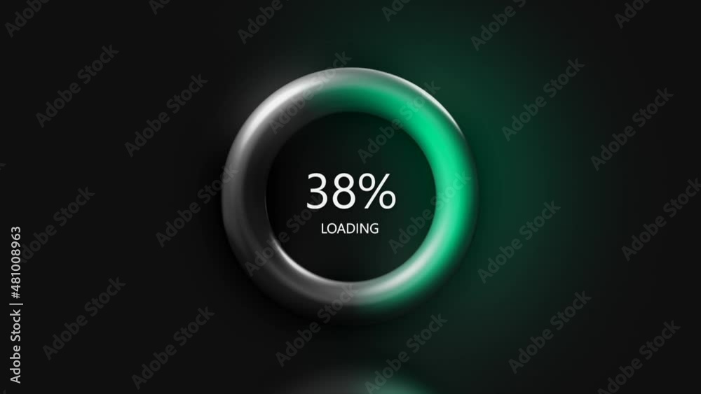 Poster circular counting infographics. motion. abstract ring filling with color and changing number of perc