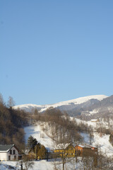 winter landscape in the Carpathian mountains 