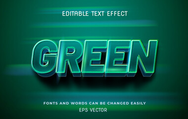 Green speedy 3d editable text effect