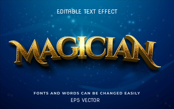 Magician 3d editable text effect