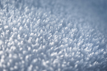 Snow in detail, abstract view or background, one