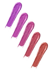 Make-up foundation swatches isolated on white background