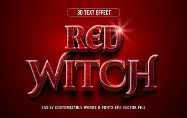 Red witch editable text style effect