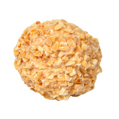 Peanut wafer ball sweet isolated on the white background