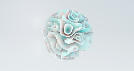 Abstract shape on white background 3d render geometry form for you!
