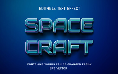 Futuristic space craft 3d editable text effect