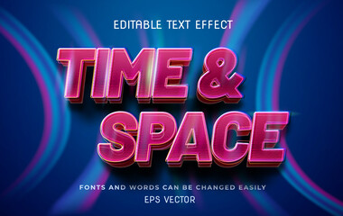 Time and space 3d editable text effect