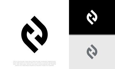 Initials H logo design. Initial Letter Logo.