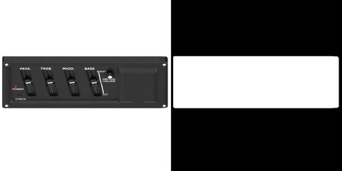 Fototapeta premium 3D rendering illustration of a guitar equalizer control panel