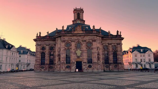 Most famous church in Saarbruecken Germany called Ludwigskirche