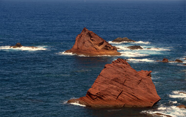 view of the rocks of sao de lourenco, Madeira, Portugal