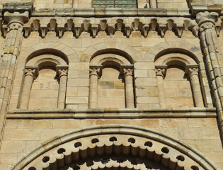Romanesque Cathedral of Zamora. (12-13 century). Spain.
View of decoration of the Door of the Bishop.