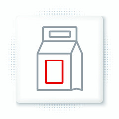 Line Laundry detergent for automatic wash machine icon isolated on white background. Colorful outline concept. Vector