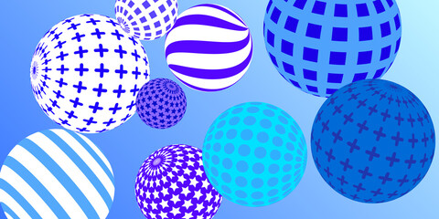 Retro 3d illustration abstract balls, great design for any purposes.