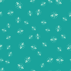 Green Joint pain, knee pain icon isolated seamless pattern on green background. Orthopedic medical. Disease of the joints and bones, arthritis. Vector
