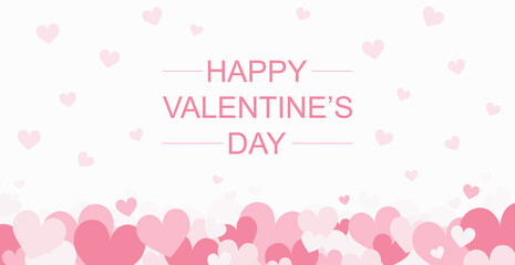 Obraz na płótnie Canvas Holiday of all lovers valentine's day, pink hearts - Vector