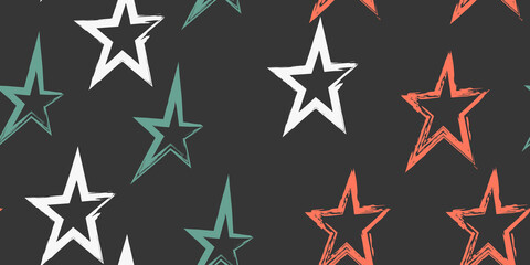 Creative stylish background. Brush stroke vector illustration. Seamless pattern.