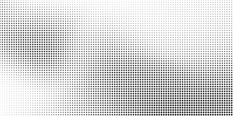 Halftone dotted background. Black dots in modern style on a white background.