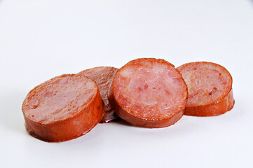 Linguiça Calabresa. pepperoni sausage slices