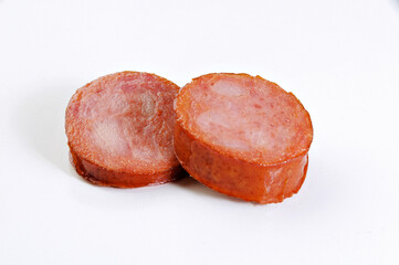 Linguiça Calabresa. pepperoni sausage slices
