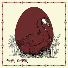 Happy Easter greeting card
