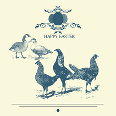 Fototapeta na wymiar Happy Easter greeting card 