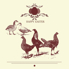Happy Easter greeting card
