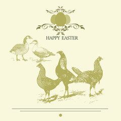 Happy Easter greeting card
