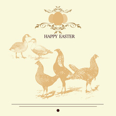 Happy Easter greeting card
