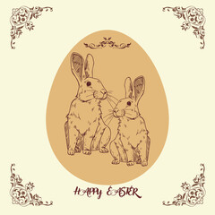 Happy Easter greeting card
