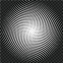 White and black circles, gradient halftone background. Vector illustration.	