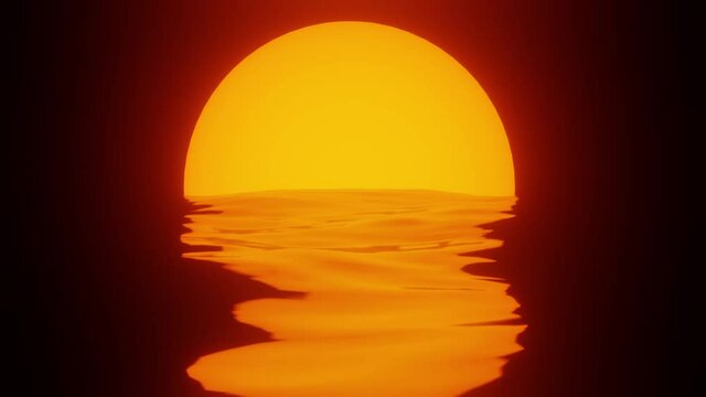 Sunset or sunrise on water