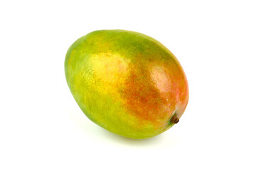 Juicy ripe Mango fruit, close-up, isolated on white background.
