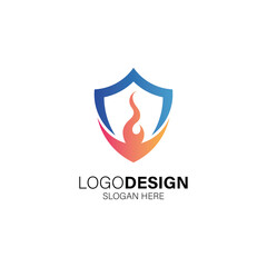shield for air conditioning and refrigerator logo design