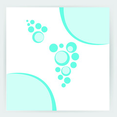 abstract blue background with circles, abstract vector, banner web, square texture, unique background design 