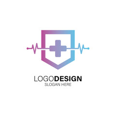 Fototapeta premium Shield for healthcare and medical logo design