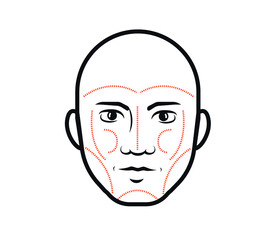 facial wrinkles. Cosmetic surgery. face treatment Facelift.
