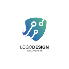Security and technology logo design