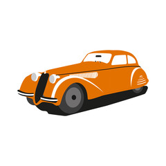 Fototapeta premium orange retro car