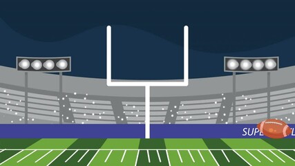 american football arch and balloon in court scene - Powered by Adobe