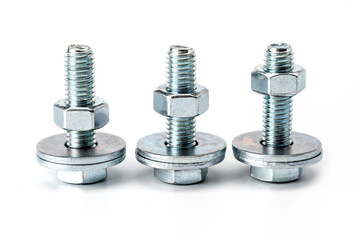 Mixed screws and nails. Industrial background. Home improvement.bolts and nuts.Close-up of various...