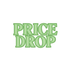 Price Drop Text, Discount Text, Sales and Clearance, Online Sale, Business Price Drop, Vector Illustration Background