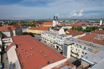 historical city Uherske Hradiste Czech republic aerial scenic landscape panorama 