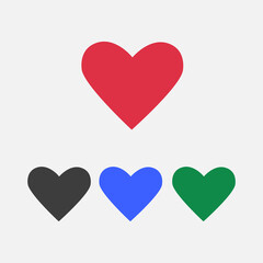multicolored heart icon. Love. Holiday of lovers. Element for a greeting card vector illustration