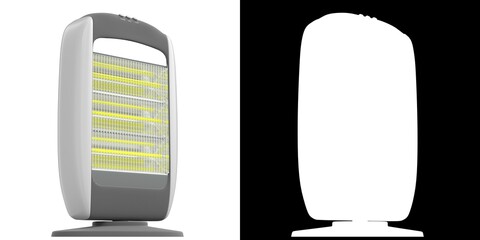 3D rendering illustration of a halogen heater