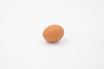 The lonely egg. Fresh egg ready for breakfast.