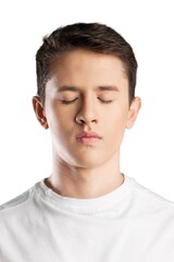 Obraz premium Different beautiful expressions of male face