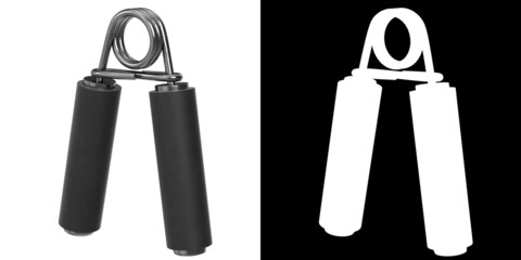 3D rendering illustration of a hand grip gym equipment